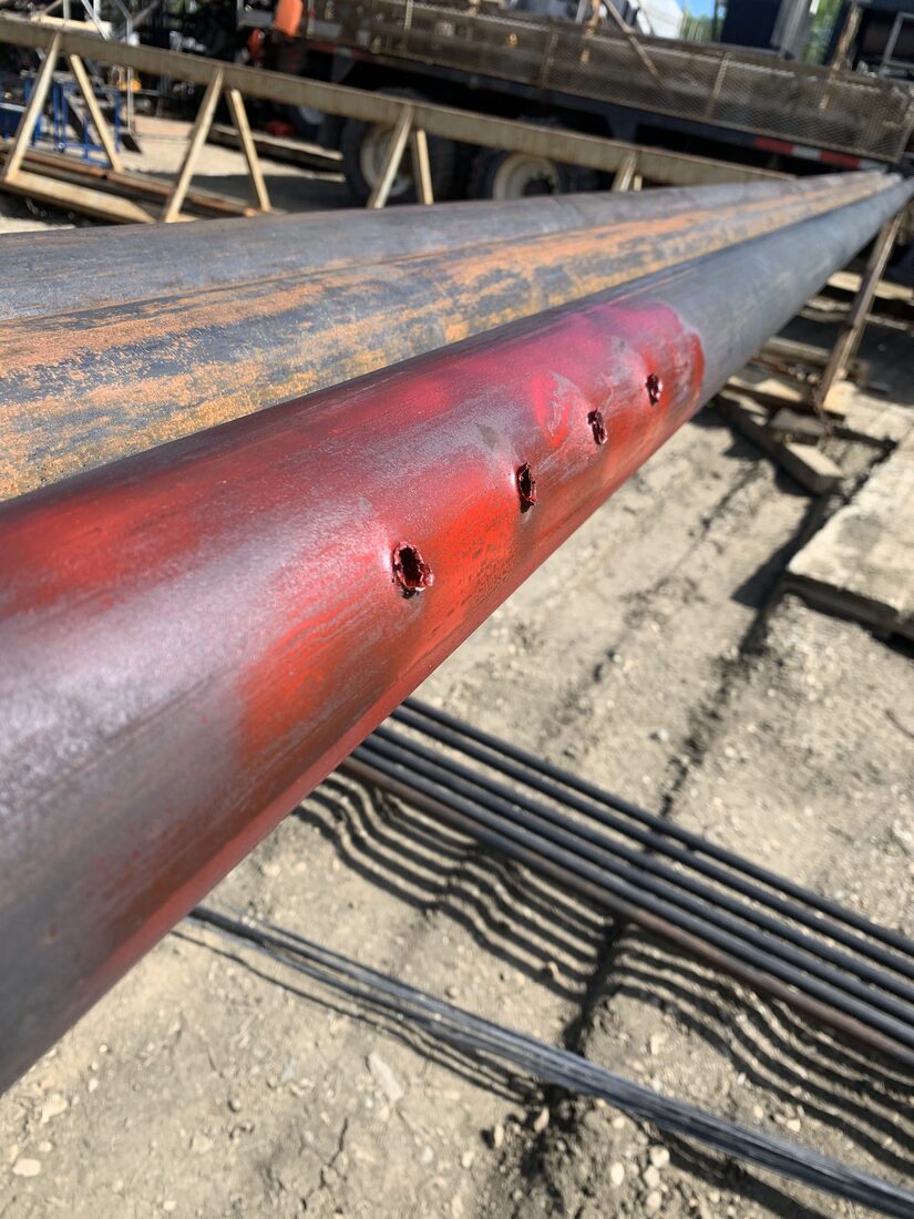 Tools arranged on a Bullet Wireline mat