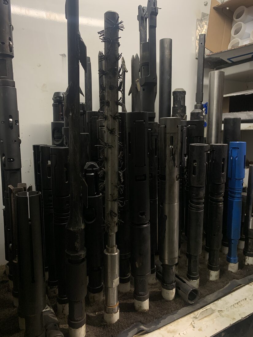 Racks of downhole tools